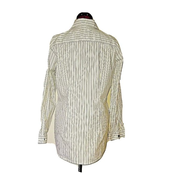 CAbi Womens Shirt Button Up Size Medium Multicolor Striped Long Sleeve - Picture 2 of 8